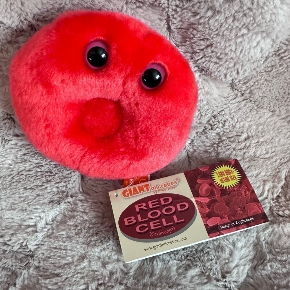 Giant Microbes Red Blood Cell (Erythrocyte) Stuffed Toy Medical Health